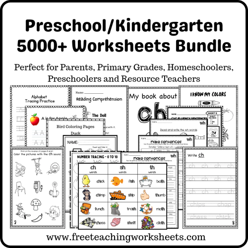 preschool_kindergarten 5000+ worksheets bundle